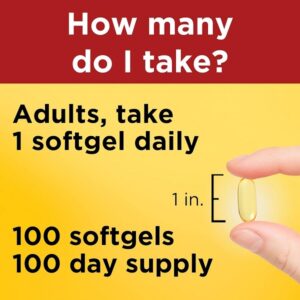 Nature Made One per Day Fish Oil 1200 mg Softgels 100 Count w. Omega-3 720 mg - Image 3