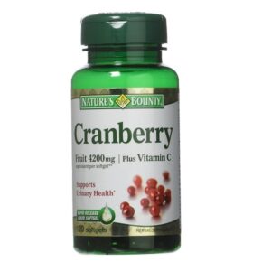 Nature's Bounty Cranberry Fruit 4200 mg, Plus Vitamin C 120 Softgels - Image 1