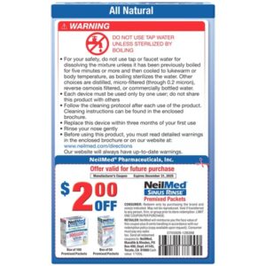 NeilMed NasaFlo Unbreakable Neti Pot with 50 Premixed Packets - Image 6