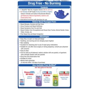 NeilMed NasaFlo Unbreakable Neti Pot with 50 Premixed Packets - Image 7