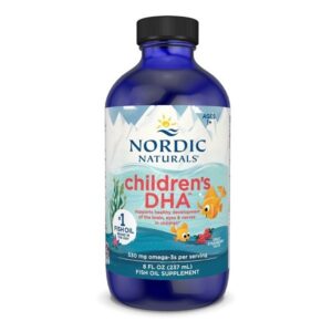 Nordic Naturals Children'S Dha For Omega 3|Fish Oil For Kids 530Mg From Arctic Cod Liver Oil|Omega 3 Fish Oil Epa&Dha For Kids For Brain Development&Immunity|Strawberry Flavour 8 Floz 237 Ml - Image 1