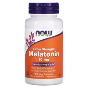 Now Foods Melatonin, 10 mg, 100 Vcaps - Image 1