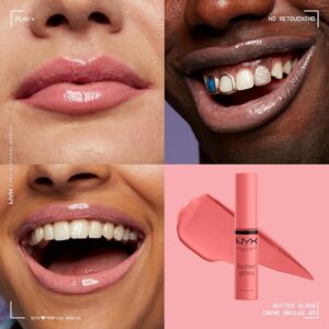 Nyx Professional Makeup Butter Lip Gloss, Crème Finish - Creme Brulee, 8ml - Image 4