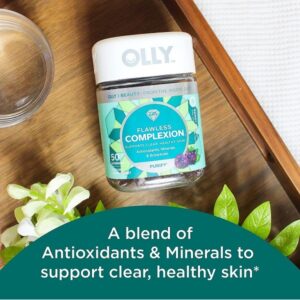 OLLY Flawless Complexion Support Clear Healthy Skin, Dietary Supplement, 50 Gummies: Flawless Complexion (25 Day Supply) - Image 2