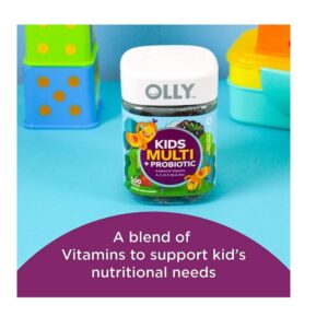 Olly Kids Multi-Vitamin and Probiotic Gummy Supplements, Yum Berry Punch, 70 Count - Image 2