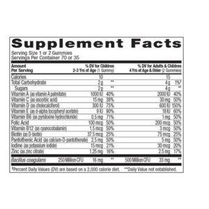 Olly Kids Multi-Vitamin and Probiotic Gummy Supplements, Yum Berry Punch, 70 Count - Image 11