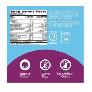 Olly Kids Multi-Vitamin and Probiotic Gummy Supplements, Yum Berry Punch, 70 Count - Image 3