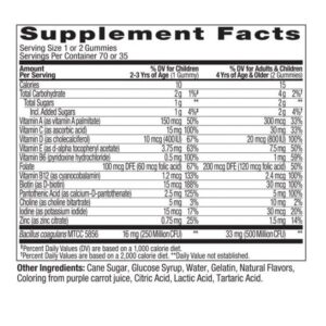 Olly Kids Multi-Vitamin and Probiotic Gummy Supplements, Yum Berry Punch, 70 Count - Image 7