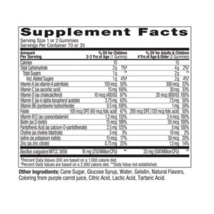Olly Kids Multi-Vitamin and Probiotic Gummy Supplements, Yum Berry Punch, 70 Count - Image 8