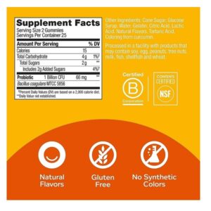 OLLY Purely Probiotic Gummy Supplements, Tropical Mango (Packaging May Vary), 50 Count - Image 4