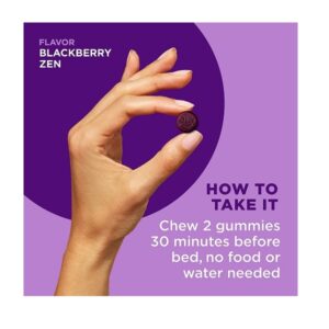 OLLY Restful Sleep Gummy Supplements, Blackberry Zen, 50 Count - Image 5