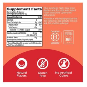 Olly Balanced Belly Gummy Supplements, Peachy Peach, 30 Count - Image 3
