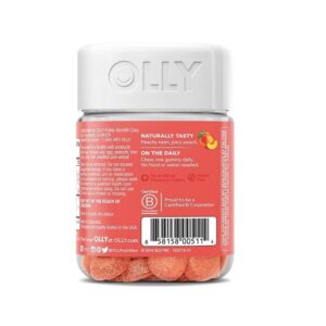 Olly Balanced Belly Gummy Supplements, Peachy Peach, 30 Count - Image 5