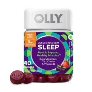 Olly Muscle Recovery Sleep Gummies Berry Flavor, 40 Count - Image 1