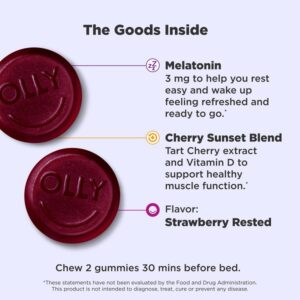Olly Muscle Recovery Sleep Gummies Berry Flavor, 40 Count - Image 2
