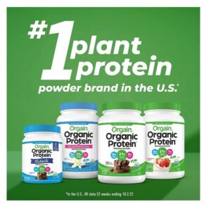 Orgain Organic Protein + Superfoods Powder, Vanilla Bean - 21g of Protein, Vegan, Plant Based, 5g of Fiber, No Dairy, Gluten, Soy or Added Sugar, Non-GMO, 2.02lb - Image 4