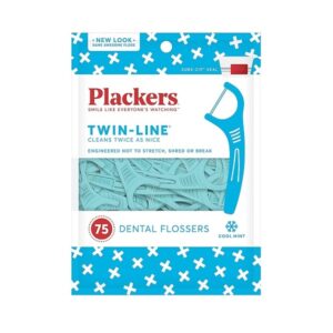 Plackers Twin Line Whitening Flosser, 75 Count - Image 1