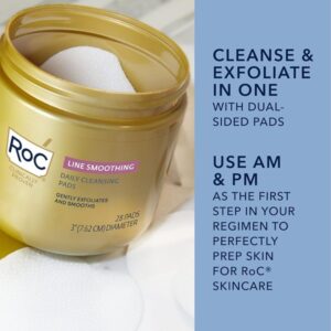 RoC Daily Resurfacing Disks, Hypoallergenic Exfoliating Makeup Removing Pads, 28 Count (packaging may vary) - Image 4