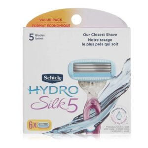 Schick Hydro Silk Hang-In Shower Razor Blade Refills for Women, 6 Count