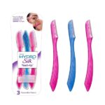 Schick Silk Touch-Up Multipurpose Exfoliating Face Razor and Eyebrow Shaper with Precision Cover, 3 Count