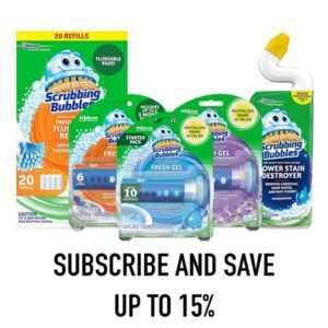 Scrubbing Bubbles Toilet Cleaning Gel, 1 Dispenser and 24 Gel Stamps - Image 2
