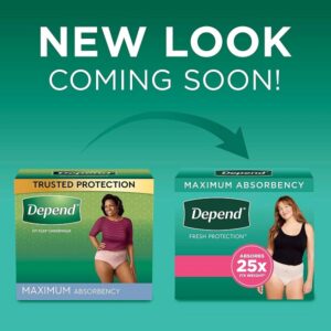 Small, 19: Depend Fit-Flex Incontinence Underwear For Women, Maximum Absorbency, S, Tan, 19 Count (Packaging May Vary) - Image 2