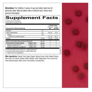 SmartyPants Gummy Vitamins Kid's Non-GMO, Gluten-free, Patent-Pending Probiotic and Pre-biotic Immunity Gummies - Image 2