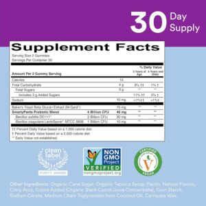 SmartyPants Probiotic and Prebiotic Immunity Gummies for Kids, 4 Billion CFUs and Wellmune Prebiotic, Vegan, Non-GMO, Gluten-Free, Patent-Pending - Image 2