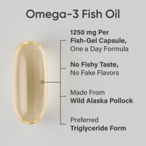 Sports Research Omega-3 Wild Alaskan Fish Oil(1250Mg Per Capsule) With Triglyceride Epa & Dha Heart, Brain & Joint Support Ifos 5 Star Certified, Non-Gmo & Gluten Free-90 Day Supply! - Image 2