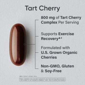 Sports Research Tart Cherry Concentrate With Antioxidants & Flavonoids - 60 Liquid Softgels - Image 2