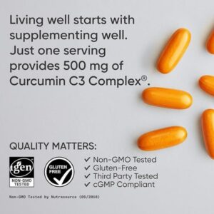 Sports Research Turmeric Curcumin C3 Complex 500 Mg with 95% Curcuminoids,Bioperine and Organic Virgin Coconut Oil. 120 Capsules - Image 4