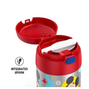 Thermos Funtainer 10 Ounce Stainless Steel Vacuum Insulated Kids Food Jar With Spoon, Preschool Mickey - Image 3