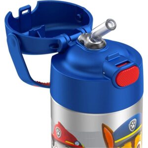 Thermos Funtainer 12 Ounce Stainless Steel Vacuum Insulated Kids Straw Bottle, Blue Paw Patrol - Image 3