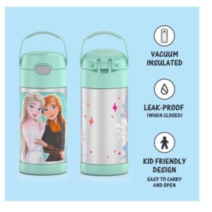 Thermos Funtainer 12 Ounce Stainless Steel Vacuum Insulated Kids Straw Bottle, Frozen 2 (Colors May Vary) - Image 3