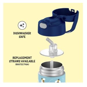 Thermos Funtainer 12 Ounce Stainless Steel Vacuum Insulated Kids Straw Bottle, Honey Bees - Image 4