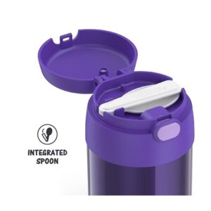 Thermos Funtainer 10 Ounce Stainless Steel Vacuum Insulated Kids Food Jar With Folding Spoon, Purple - Image 4