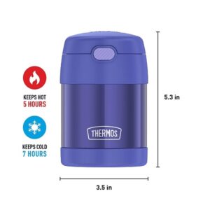 Thermos Funtainer 10 Ounce Stainless Steel Vacuum Insulated Kids Food Jar With Folding Spoon, Purple - Image 6