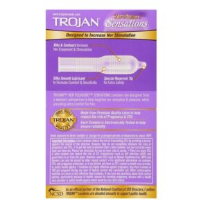 Trojan Condom Her Pleasure Sensations Lubricated, 12 Count - Image 2