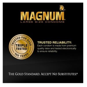 Trojan Condom Magnum Thin Lubricated, 12 Count - Image 4