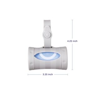 Ubbi Retractable On the Go Bag Dispenser for Travel, Diaper Bag Accessory Must Have for Newborn, Helpful Item, Baby Gift, Lavender Scented, Gray - Image 2