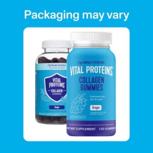 Vital Proteins Collagen Gummies, 2.5g of Clinically-Tested Collagen for Hair, Skin, Nails & Wrinkles, 120 ct, 30-Day Supply, Grape Flavor - Image 2