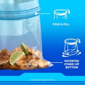 Ziploc Freezer Bag, Gallon Value Pack, 28-Count - Plastic, Zipper, 5.1 Cm, 0.92 Inch, 1.01 Inch, Transparent - Image 3
