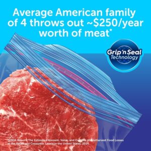 Ziploc Freezer Bag, Gallon Value Pack, 28-Count - Plastic, Zipper, 5.1 Cm, 0.92 Inch, 1.01 Inch, Transparent - Image 4