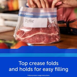 Ziploc Freezer Bag, Gallon Value Pack, 28-Count - Plastic, Zipper, 5.1 Cm, 0.92 Inch, 1.01 Inch, Transparent - Image 5
