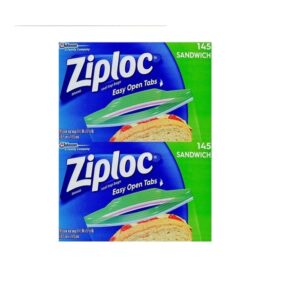 Ziploc Sandwich Bags, 6.5 x 5.875-Inch (16.5 cm x 14.9 cm) Pack of 290 - Image 1