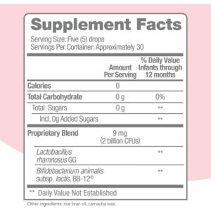 Culturelle Baby Digestive Calm & Comfort Probiotic (Age 0-12 Mos) 8.5Ml, Helps Periodic Colic, Gas, Fussiness, Crying & Digestive Upset In Infants & Newborns, Vegan Non-Gmo Gluten-Free, 1 Mos. Supply - Image 2