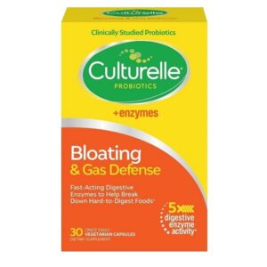 Culturelle Bloating & Gas Defense, Digestive Enzymes & Probiotics for Digestive Health, 30 Capsules, Supports Occasional Indigestion & Discomfort - Image 1