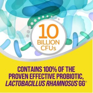 Culturelle Digestive Health Daily Probiotic Chewables, Probiotic For Men and Women, Most Clinically Studied Probiotic Strain, 10 Billion CFUs, Supports Occasional Diarrhea, Gas & Bloating, 24 Count - Image 6