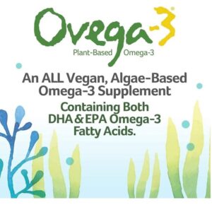 OVEGA-3 Vegan Algae Omega-3 Daily Supplement | Supports Heart, Brain & Eye Health*| No Fishy Aftertaste | 500 mg Omega-3s | 135 mg EPA + 270 mg DHA | Fish Oil Alternative | Vegetarian Softgels 90 CT - Image 2