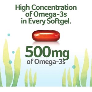 OVEGA-3 Vegan Algae Omega-3 Daily Supplement | Supports Heart, Brain & Eye Health*| No Fishy Aftertaste | 500 mg Omega-3s | 135 mg EPA + 270 mg DHA | Fish Oil Alternative | Vegetarian Softgels 90 CT - Image 4